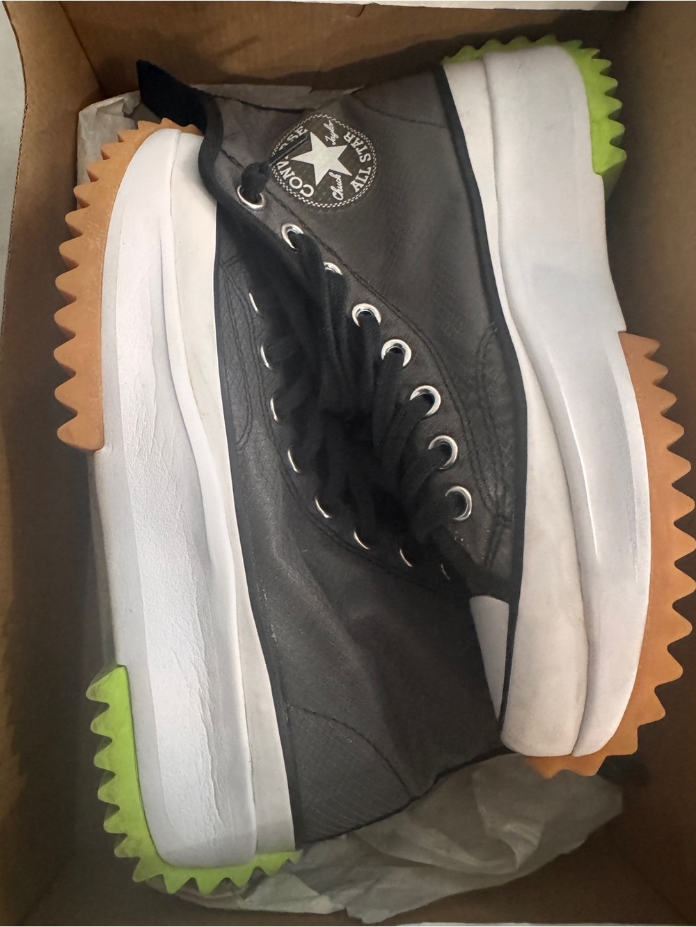 Converse Run Star Hike Concrete Heat Black Platform Sneaker